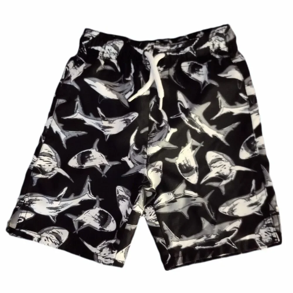 Children's Place Sport Shark Swim Trunks Bathing Suit sz 4T Boy Swimwear
